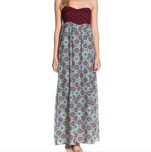Roxy strapless maxi dress